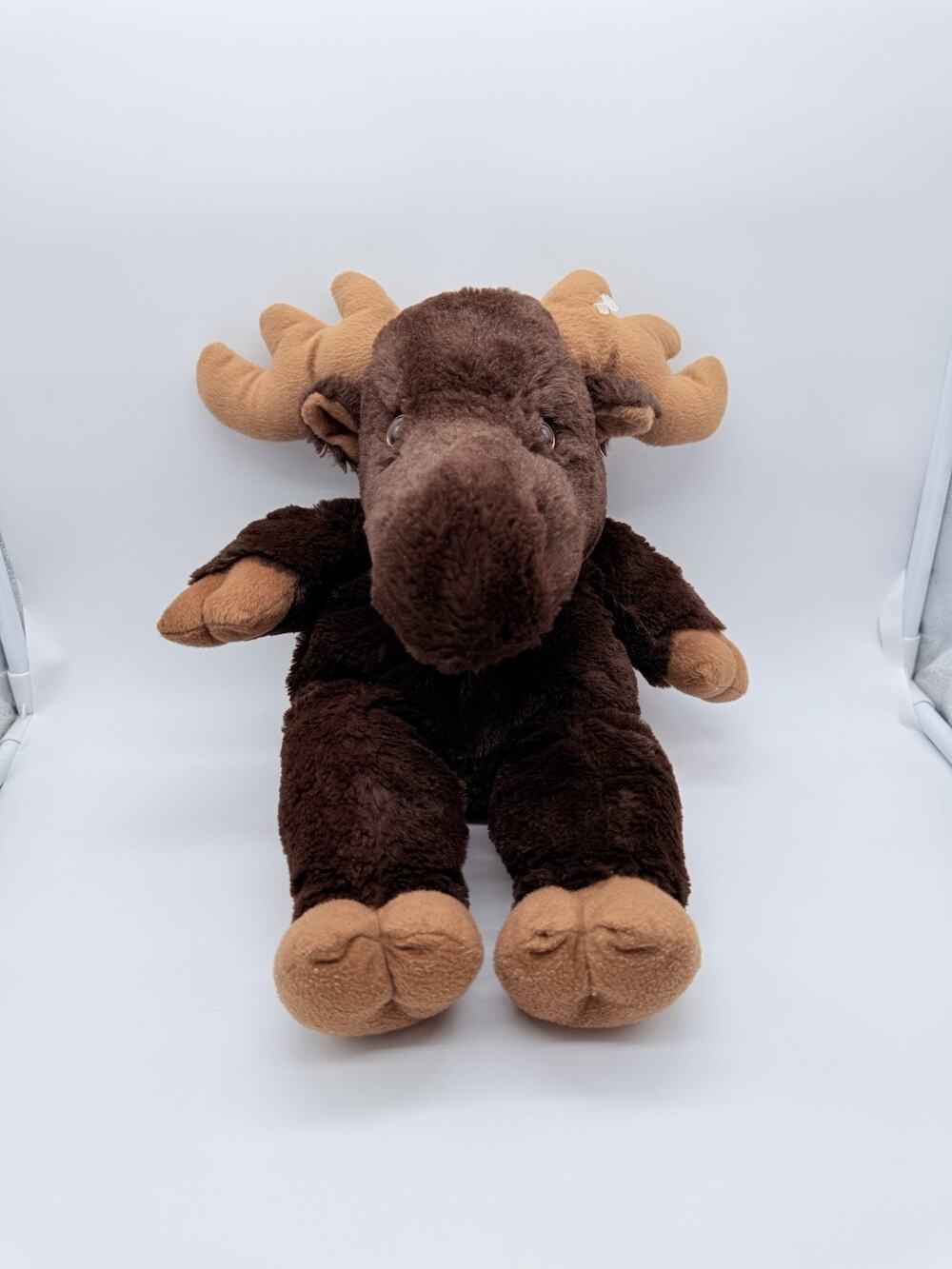 The Bear Factory 2001 Moose Plush warm Brown Stuffed Animal Toy 15"